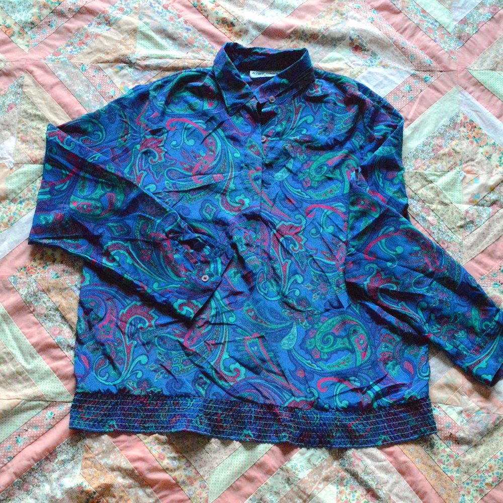 Blue Paisley Alfred Dunner Blouse